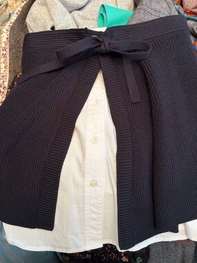 Knit Open Front Tie Cardigan skirt